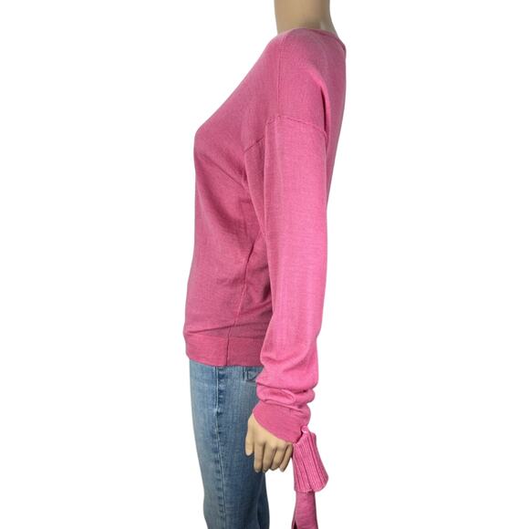 VIVETTA Yamada Pink Wool Crewneck Casual Sweater w/ Matching Gloves - Picture 2 of 12